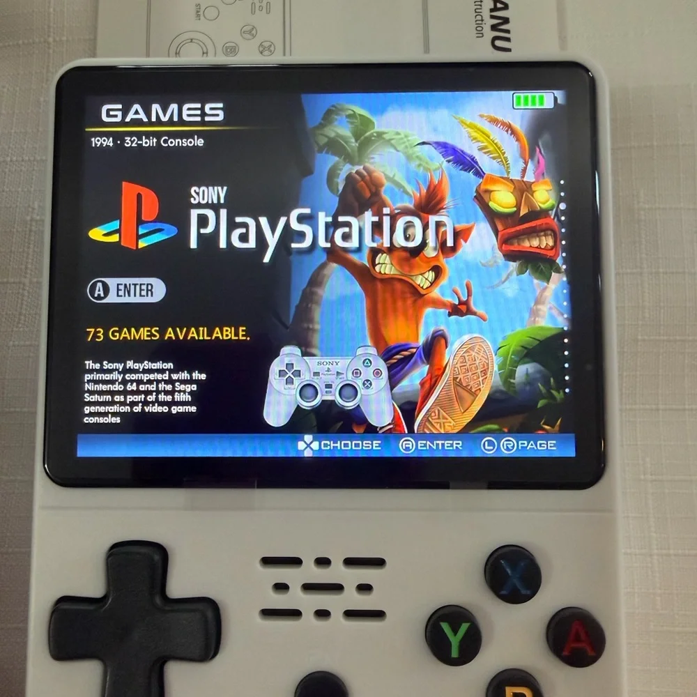 WHITE Handheld Game Console with 22,856 Games